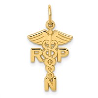 14K Yellow Gold Rnp Registered Nurse Practitioner Charm view 1