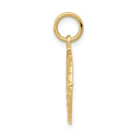 14K Yellow Gold Treble Clef in Circle Charm view 2