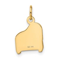14K Yellow Gold Baby Grand Piano Charm view 3
