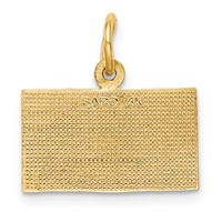 14K Yellow Gold God Bless America Flag Charm view 4