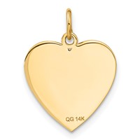 14K Yellow Gold Flag Heart Charm view 3
