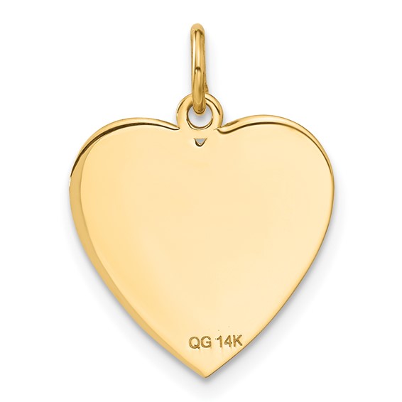 14k Flag Heart Charm