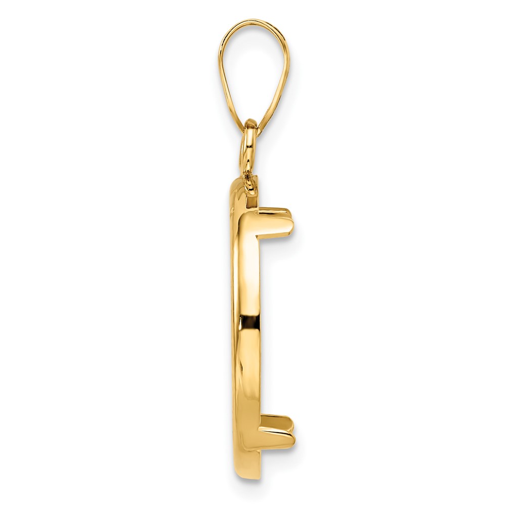 Wideband Distinguished Coin Jewelry 14k Polished 18.0mm Prong Coin Bezel Pendant (C1801/18.0)