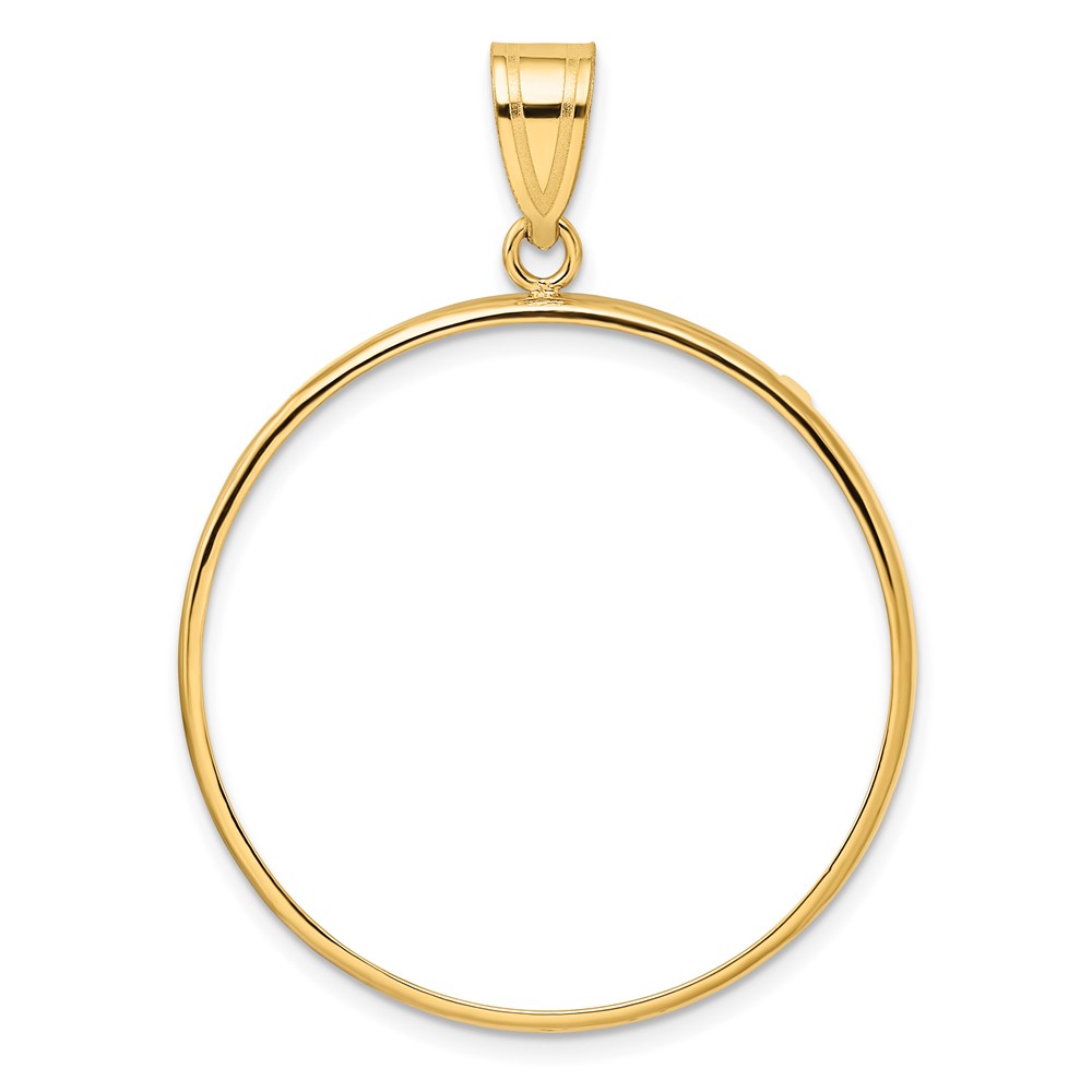 Wideband Distinguished Coin Jewelry 14k Polished 32.0mm Prong Coin Bezel Pendant (C1801/32.0)