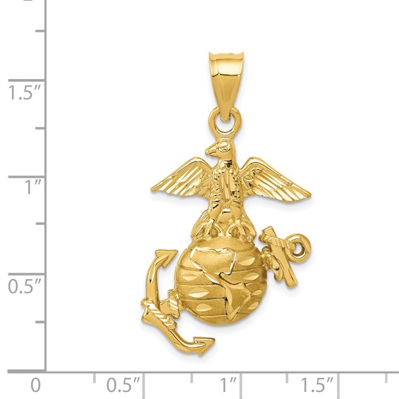 14k U.S. Marine Pendant