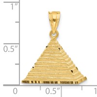 14K Yellow Gold Pyramid Charm view 4