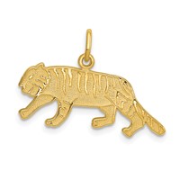 14K Yellow Gold Tiger Charm view 1