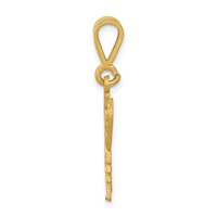 14K Yellow Gold Diamond-cut Butterfly Charm view 2