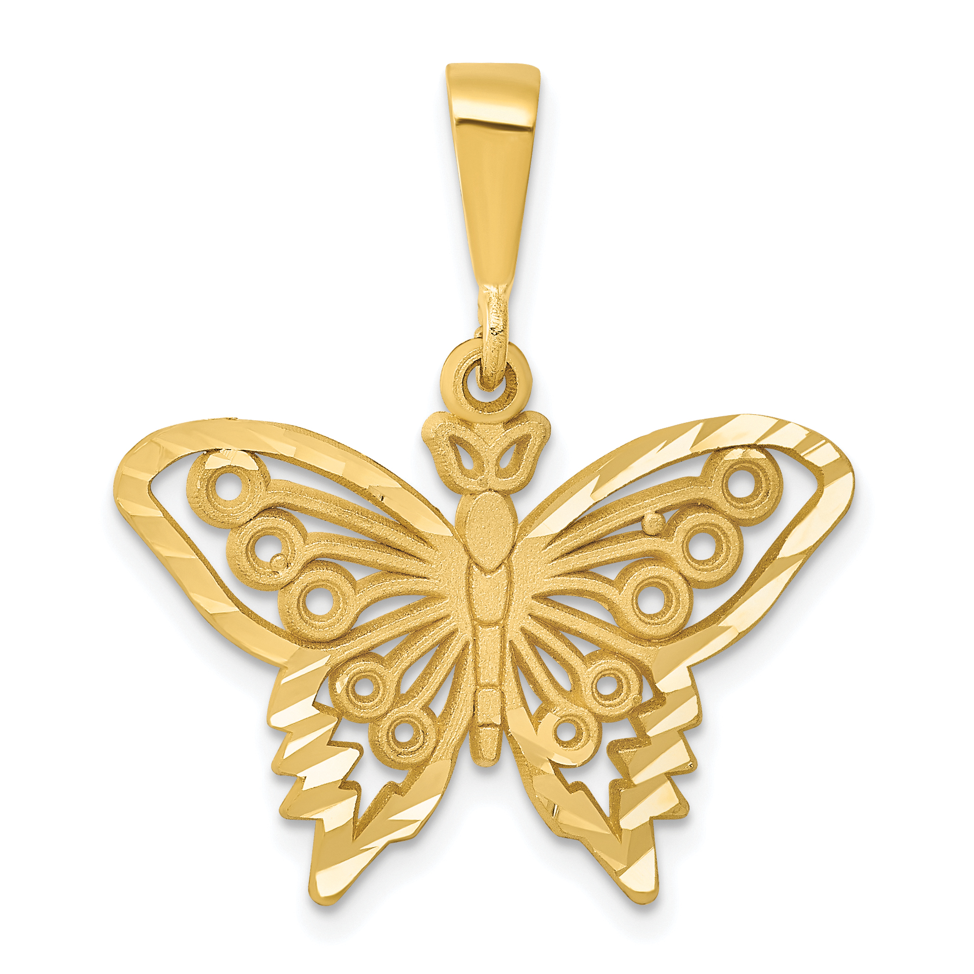 14k Butterfly Charm (C1849)