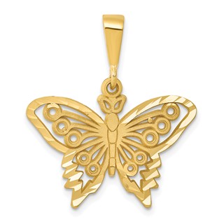 Gold Polished Butterfly Pendants