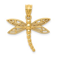 14K Yellow Gold Dragonfly Charm view 1