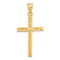14K Twisted Cross Pendant view 3