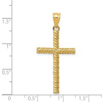 14K Twisted Cross Pendant view 4