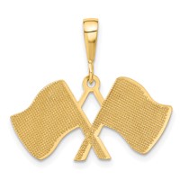 14K Racing Flags Pendant view 3