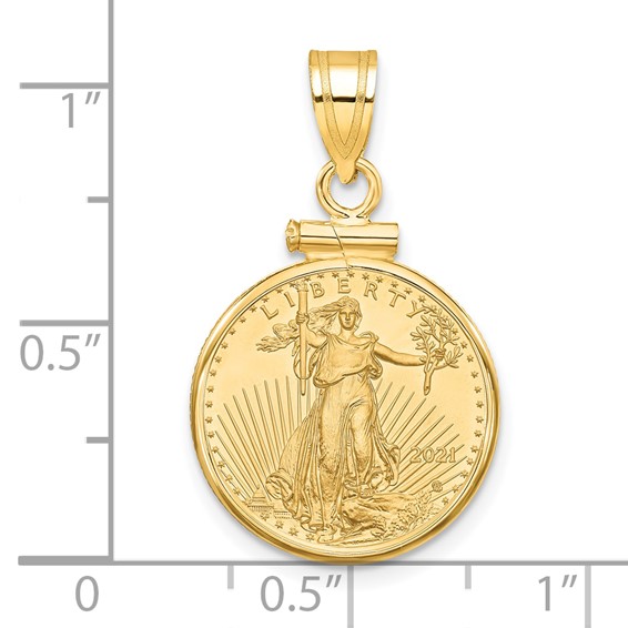 Gold Screw Top  Bezel with Coin