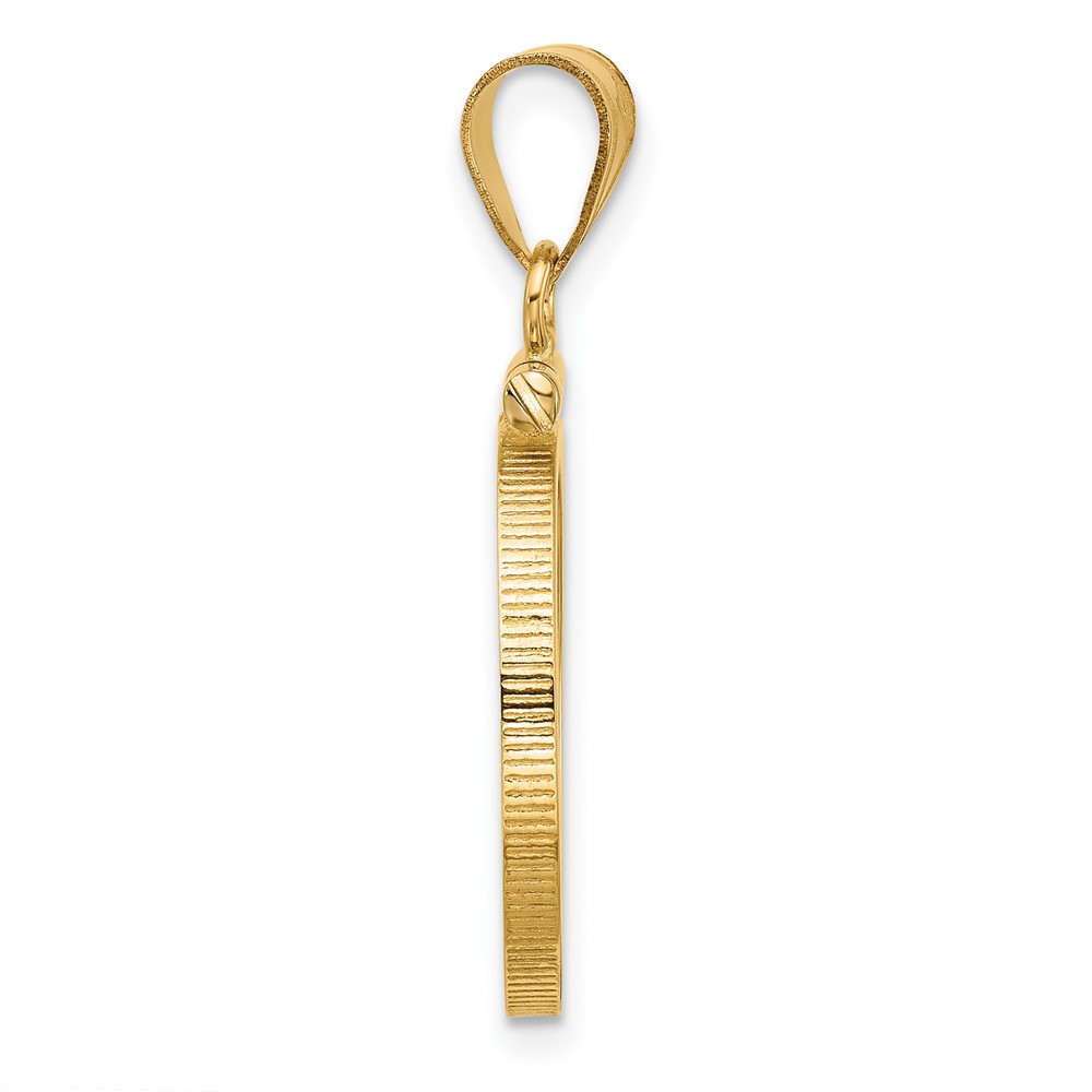 Wideband Distinguished Coin Jewelry 14k Polished 17.8mm x 1.35mm Screw Top Coin Bezel Pendant (C1885/17.8)