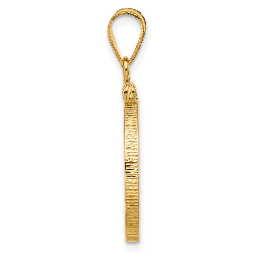 Wideband Distinguished Coin Jewelry 14k Polished 18.0mm x 1.35mm Screw Top Coin Bezel Pendant (C1885/18.0)