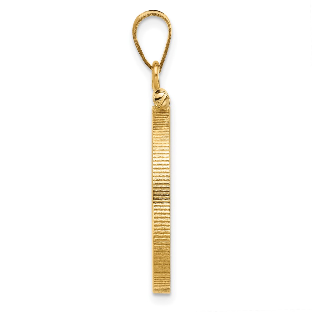 Wideband Distinguished Coin Jewelry 14k Polished 21.6mm x 1.7mm Screw Top Coin Bezel Pendant (C1885/21.6)