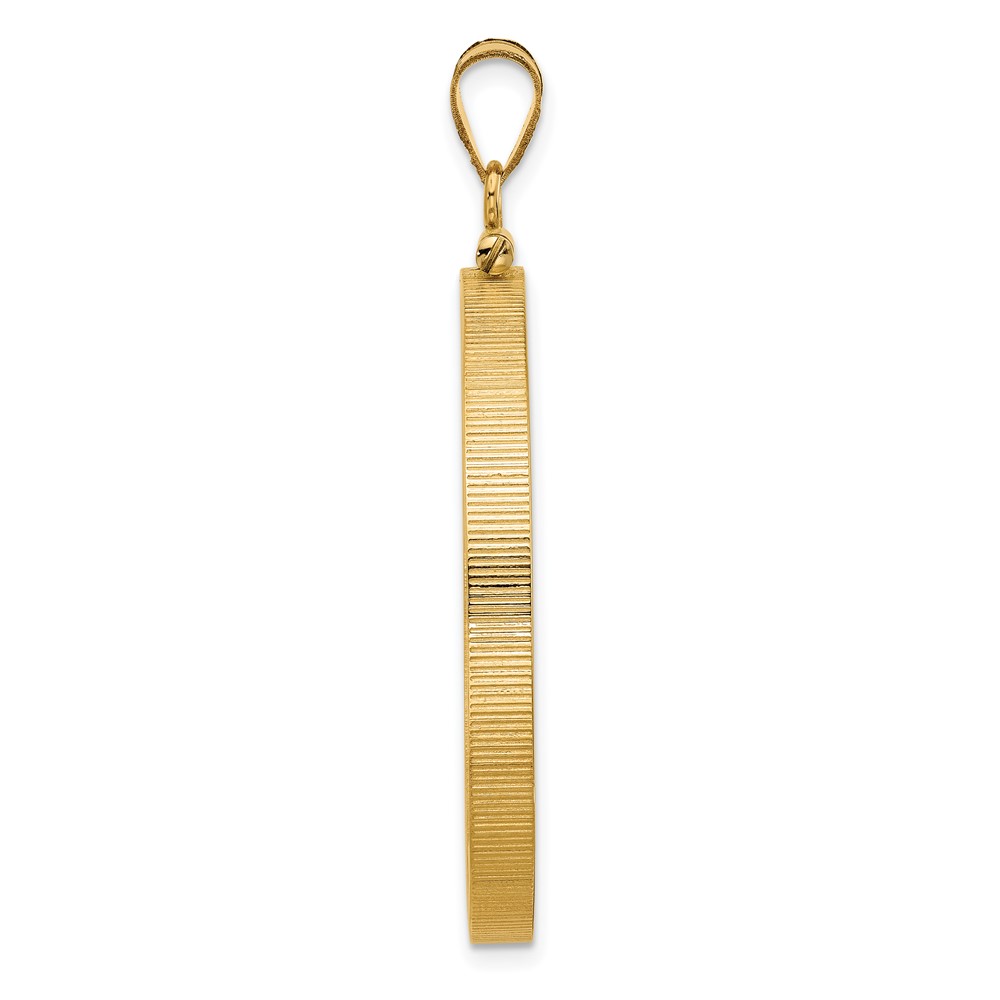 Wideband Distinguished Coin Jewelry 14k Polished 34.2mm x 2.85mm Screw Top Coin Bezel Pendant (C1885/34.2)
