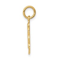 14K Yellow Gold I Love Cats Charm view 2