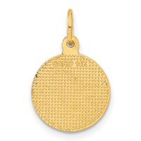 14K Yellow Gold Polished Angel Round Charm view 3