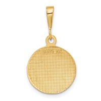 14K Polished and Satin Raphael Angel Round Pendant view 3