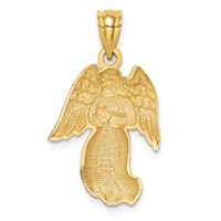 14K Yellow Gold Polished Angel Charm view 4