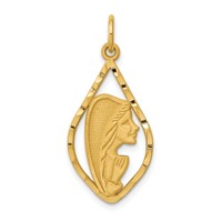 14K Yellow Gold Blessed Virgin Mary Charm view 1