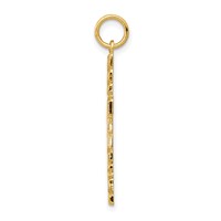 14K Yellow Gold Nugget Style Cross Pendant view 2