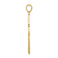 14K Greek Key Filigree Cross Pendant view 2
