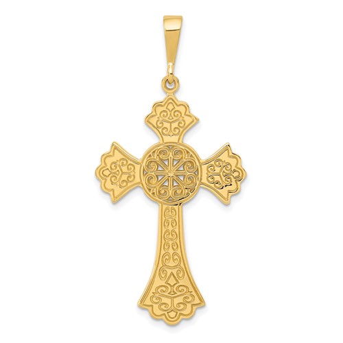 14K Yellow Gold Celtic Cross Pendant