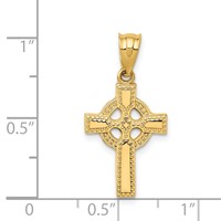 14K Yellow Gold Celtic Cross Pendant view 4