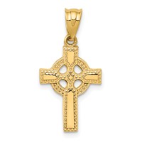 14K Yellow Gold Celtic Cross Pendant view 1