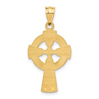 14K Yellow Gold Celtic Cross Pendant view 3