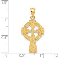 14K Yellow Gold Celtic Cross Pendant view 4