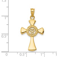 14K Yellow Gold Celtic Cross Pendant view 4