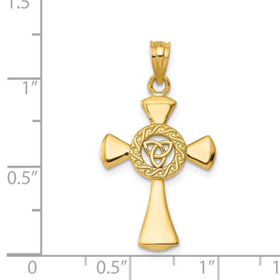 14k Celtic Cross Pendant