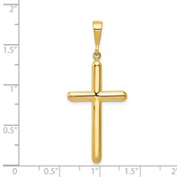 14K Yellow Gold Cross Pendant view 4