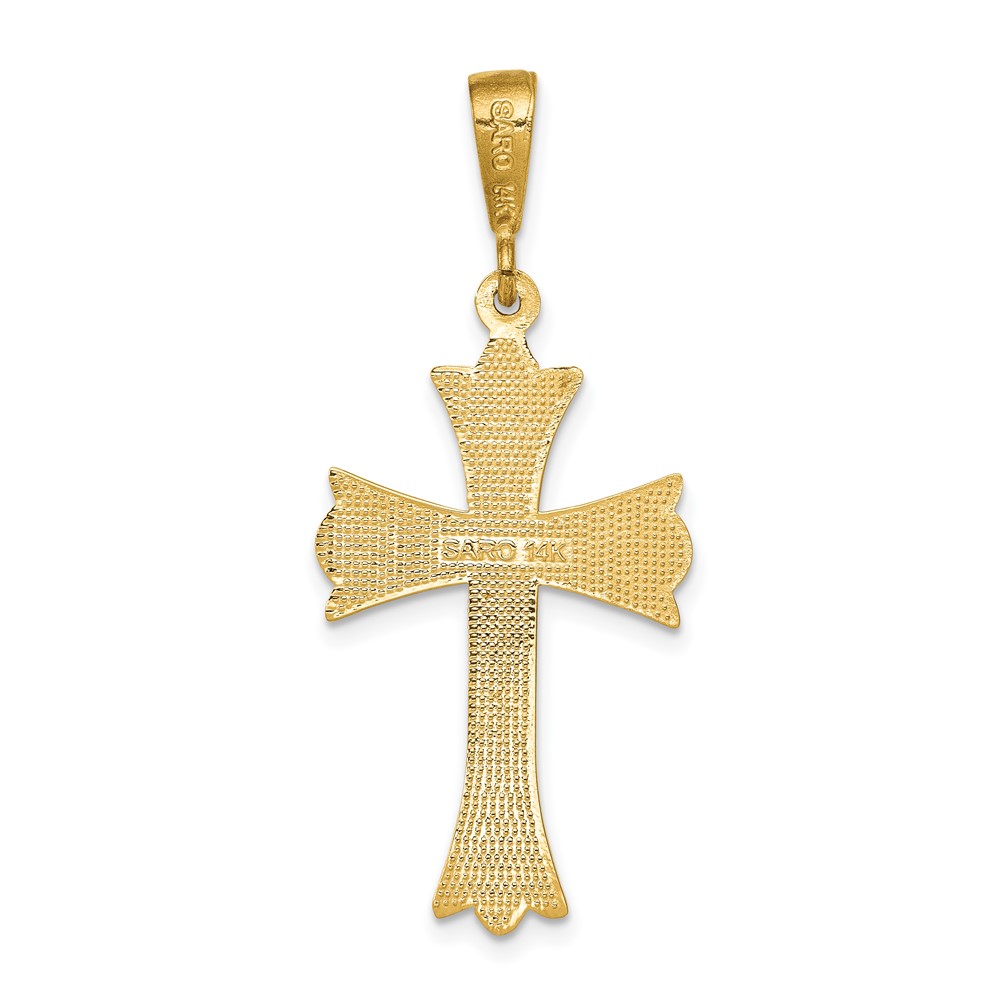 14k Fleur De Lis Cross Pendant (C1955)