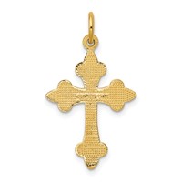 14K Fleur De Lis Cross Pendant view 4