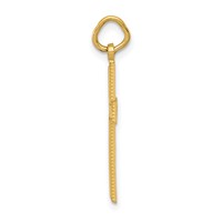 14K Yellow Gold Diamond-cut Cross Pendant view 2