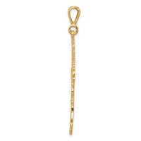 14K Fleur De Lis Cross Pendant view 2