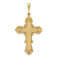 14K Fleur De Lis Cross Pendant view 1