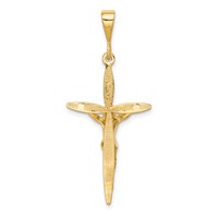 14K Yellow Gold Passion Crucifix Pendant view 4