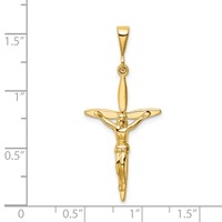 14K Yellow Gold Passion Crucifix Pendant view 3