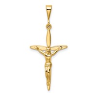 14K Yellow Gold Passion Crucifix Pendant view 1