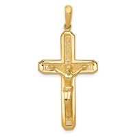 14K Yellow Gold Polished Crucifix Pendant view 1