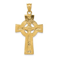 14K Two-tone Inri Celtic Crucifix Pendant view 4