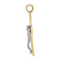 14K Two-tone Crucifix Pendant view 2