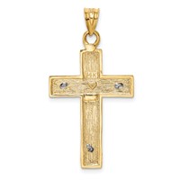 14K Two-tone Crucifix Pendant view 3